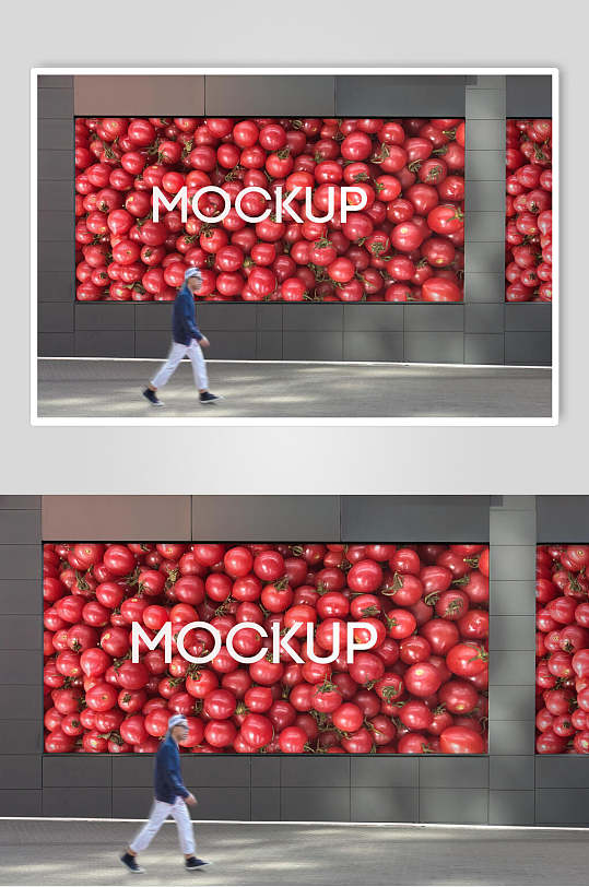 水果户外海报样机-众图网