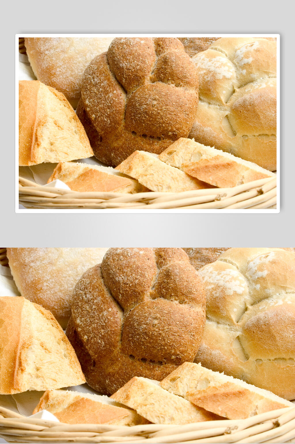 金黄美味全麦面包食品高清图片素材