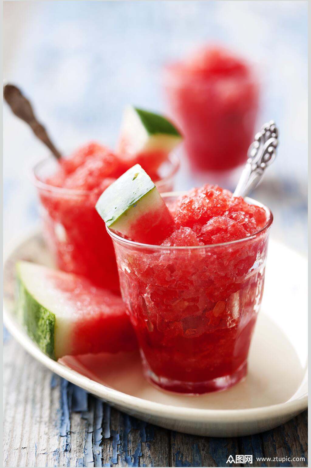 西瓜果汁饮料摄影图素材
