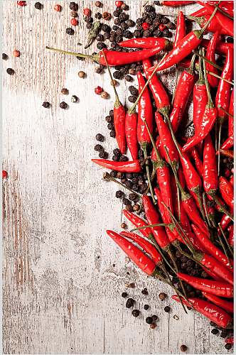 新鲜红辣椒蔬菜水果食物图片