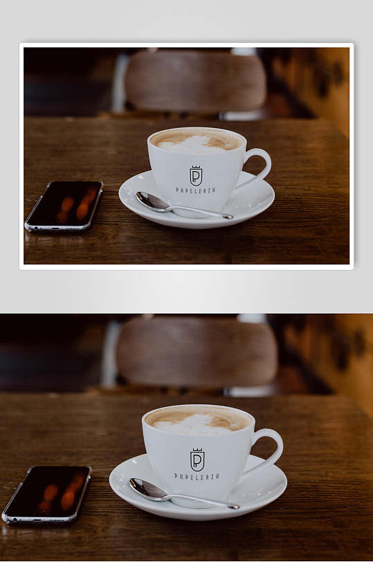 咖啡杯清新品牌VI设计展示样机