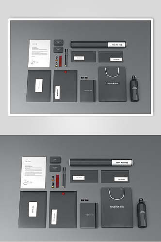 灰色高端商务办公样机