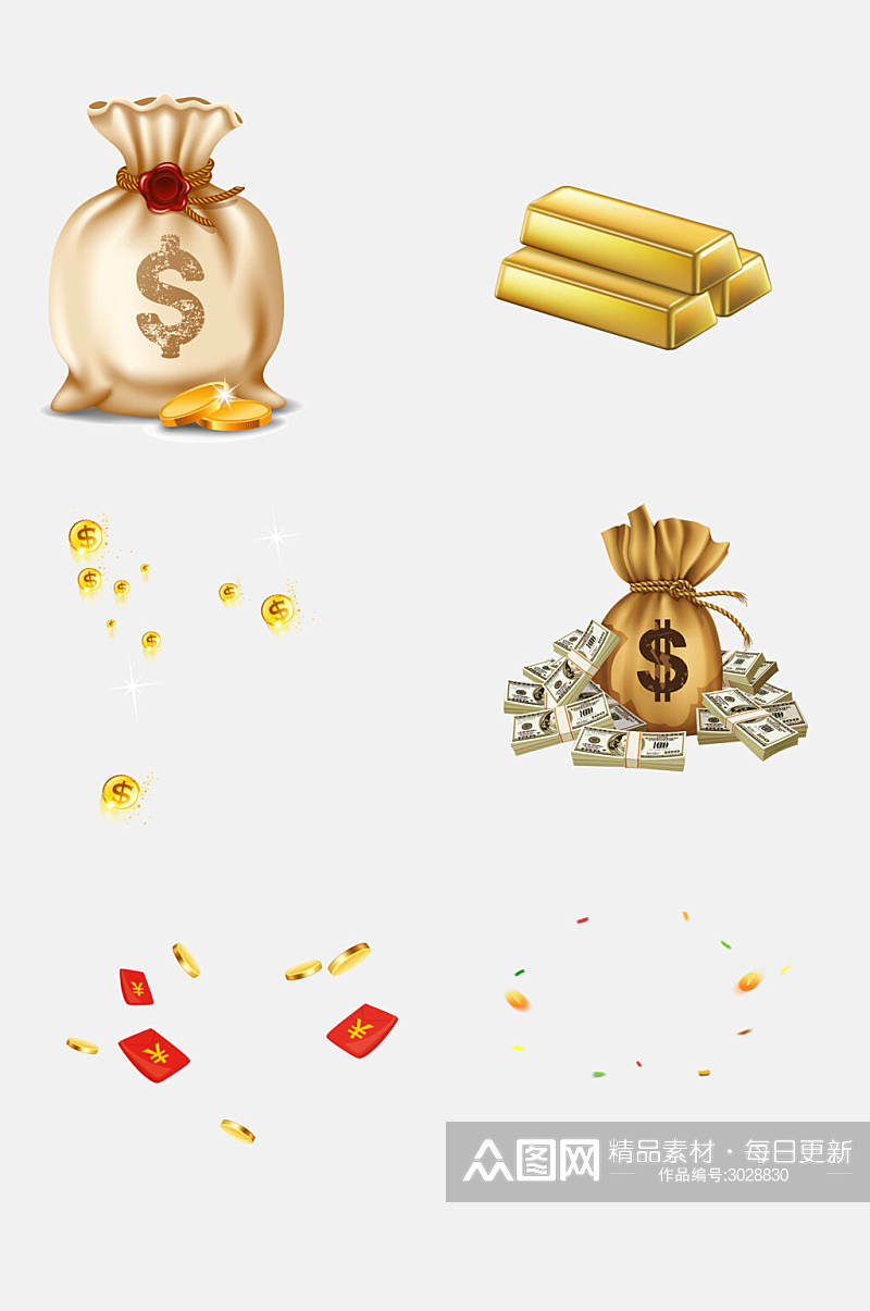 简约金钱钱币免抠设计素材模板下载-编号3028830-众图网