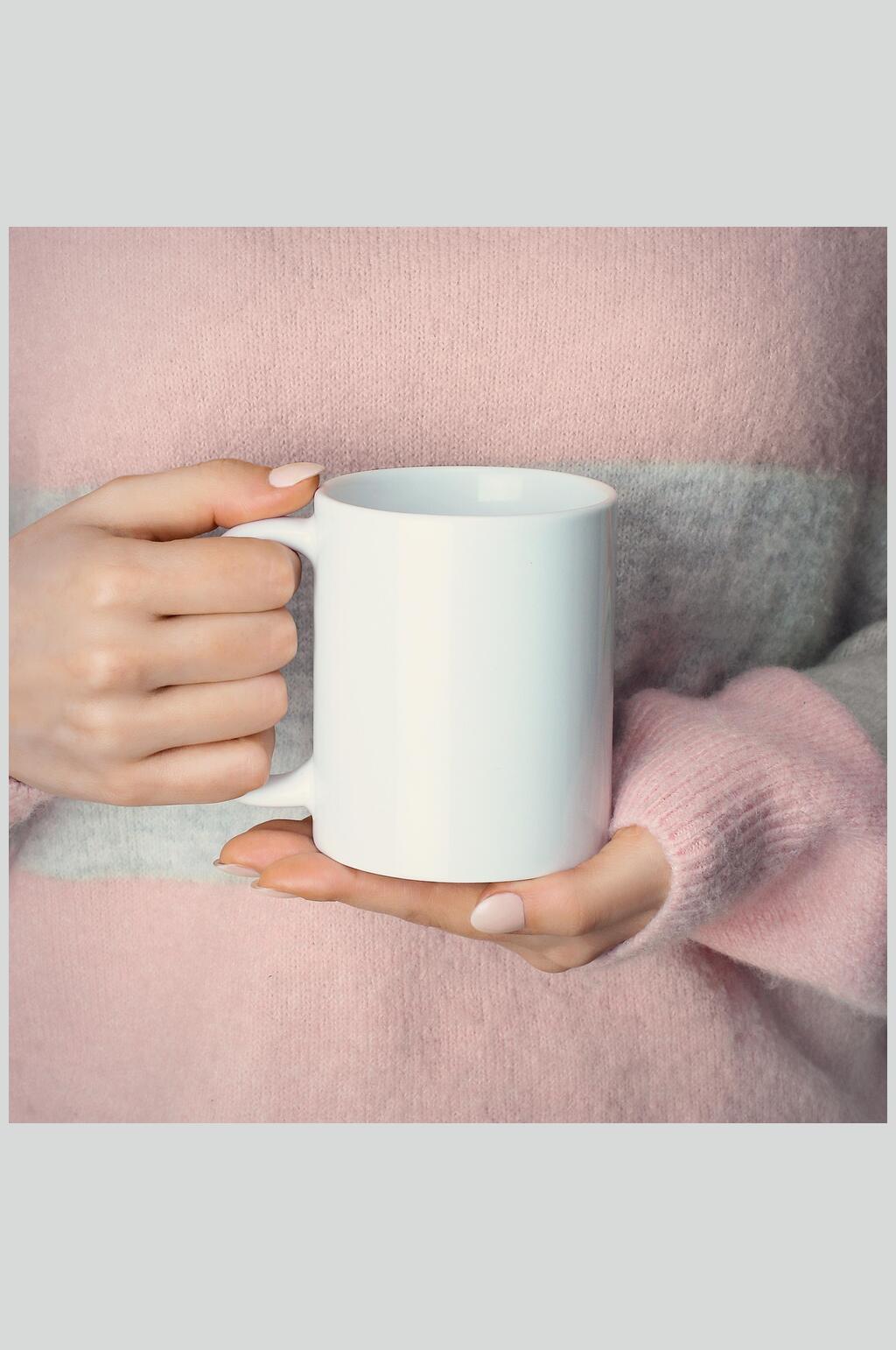 杯子白色立体创意定制陶瓷杯样机素材