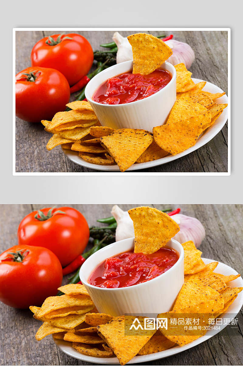 小吃番茄酱蔬菜水果食品高清图片素材