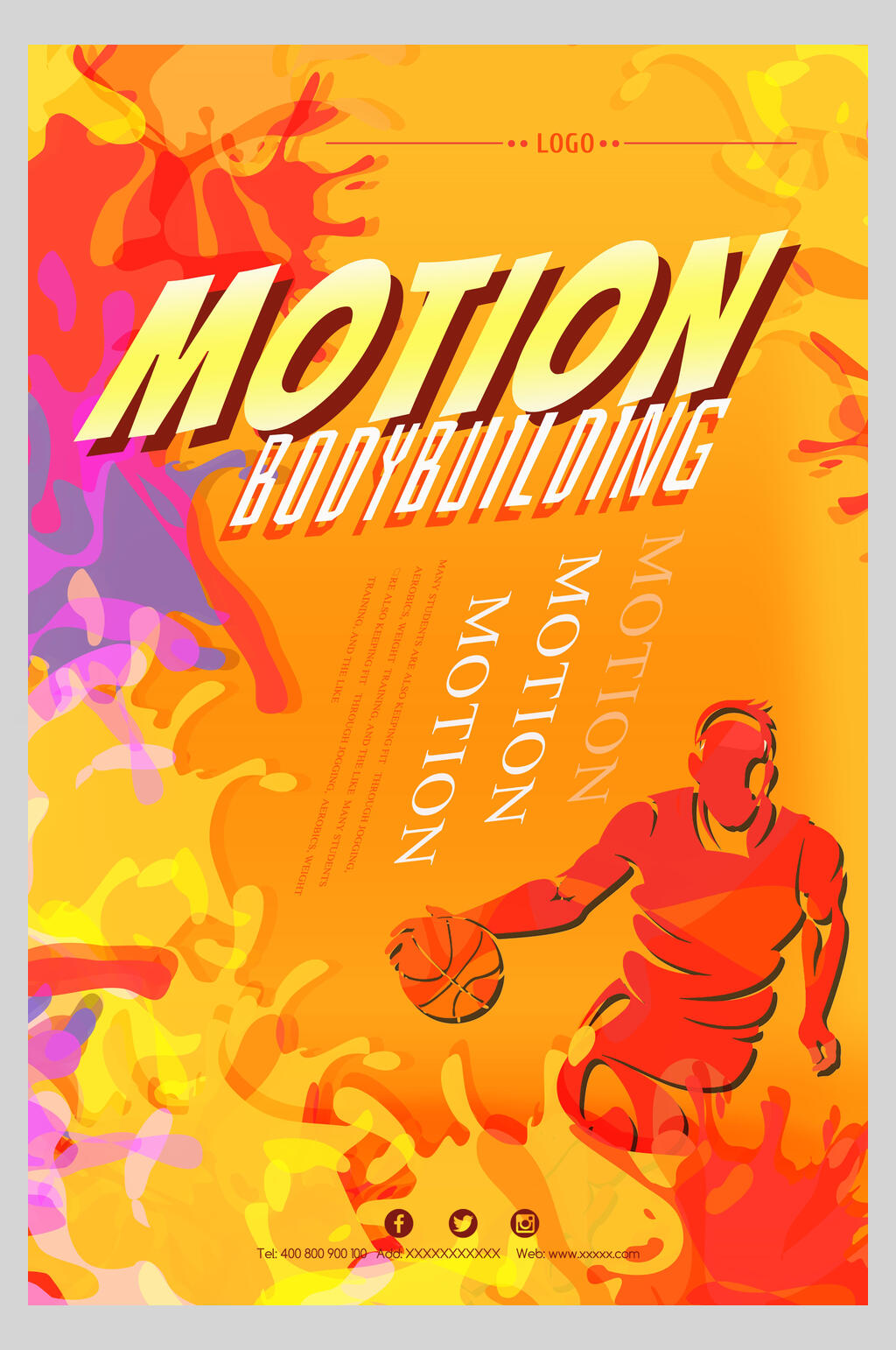 篮球俱乐部英语海报图片