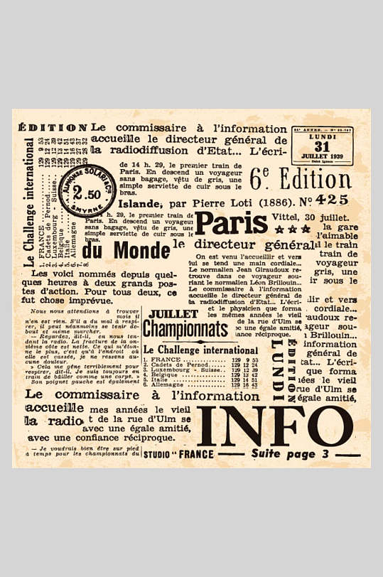 英文牛皮纸复古海报