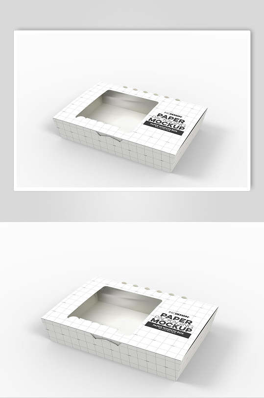 方格立体方形英文字母瓦楞纸箱样机