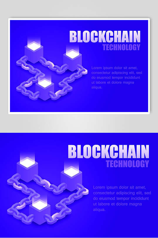 蓝色创意链接科技风矢量素材