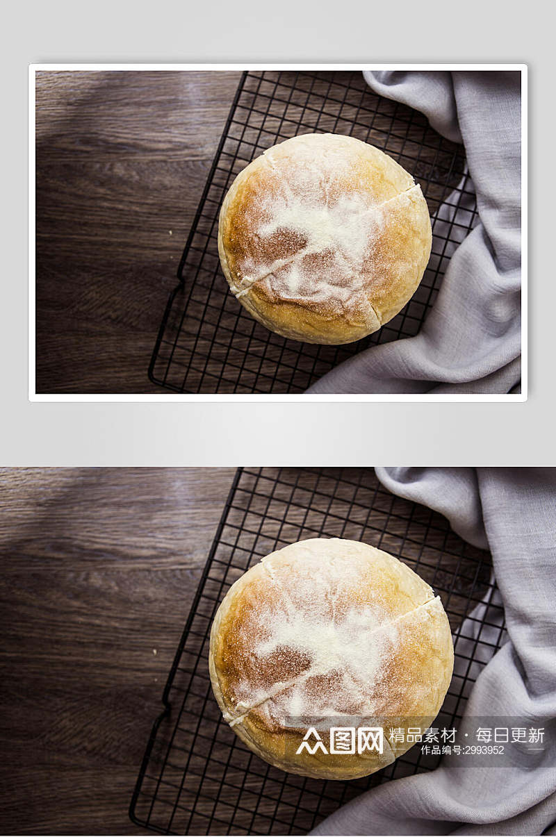 玻璃杯烘焙面包食品高清图片素材