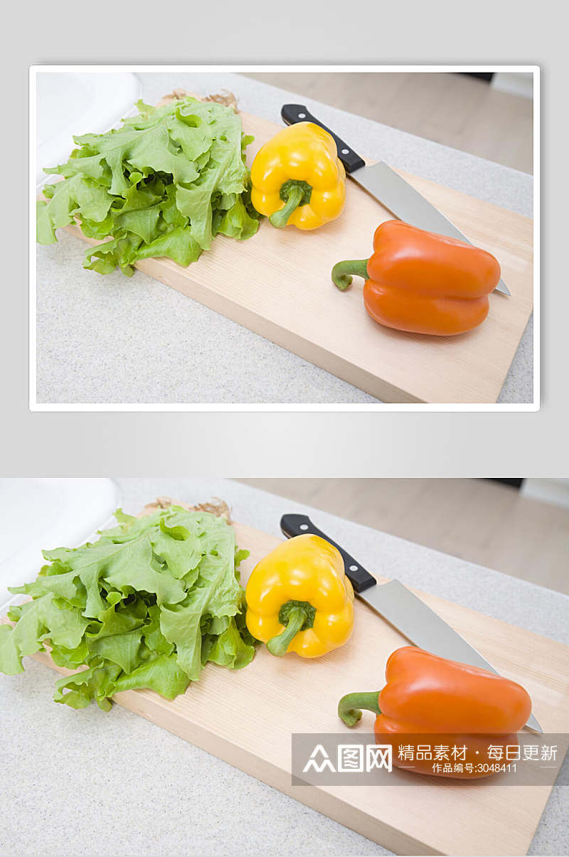 新鲜蔬菜厨房厨具美食料理图片素材