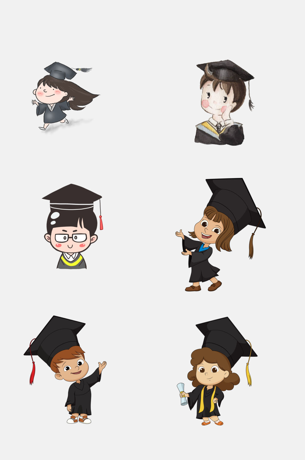 简约毕业季学士服帽子免抠素材素材