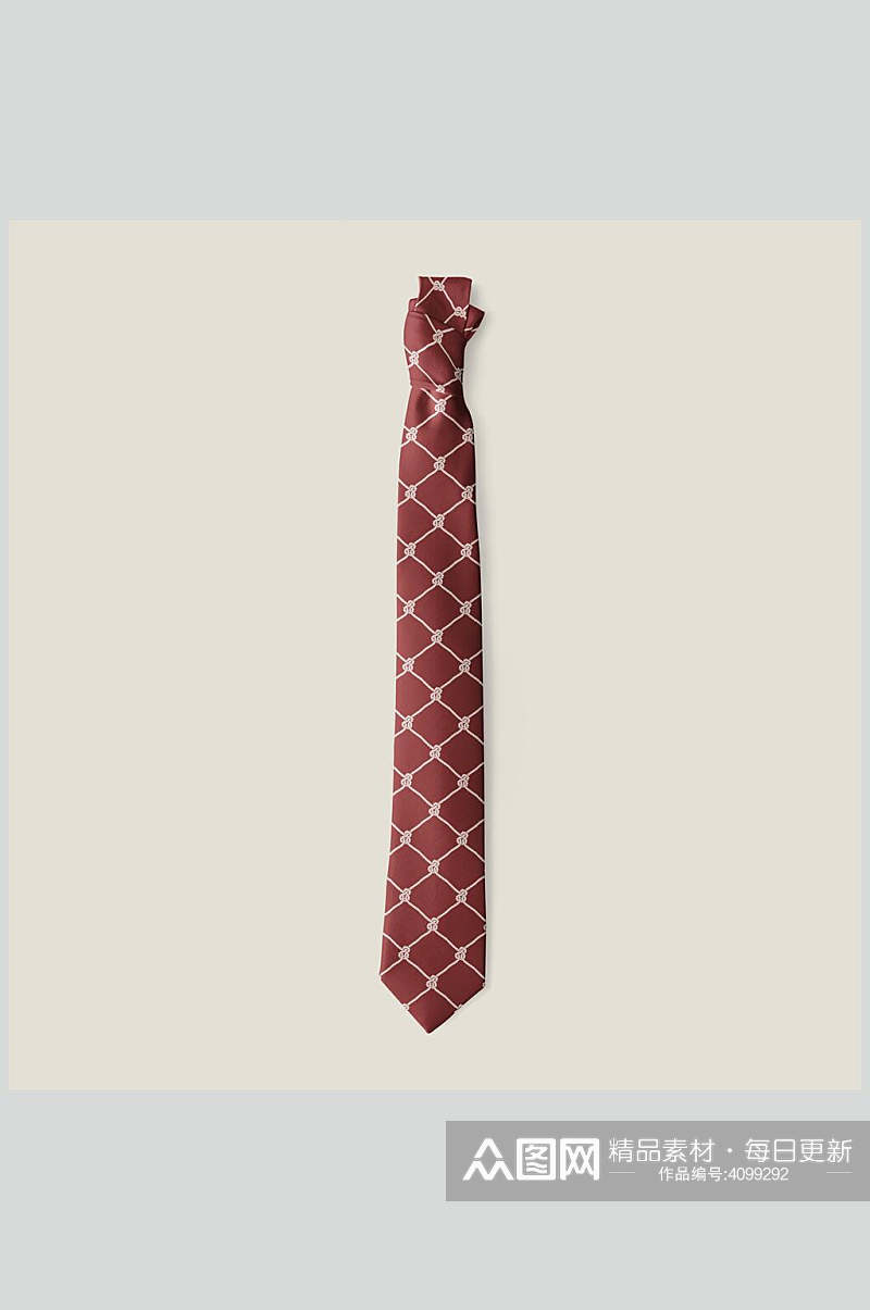 红色手打领带样机素材