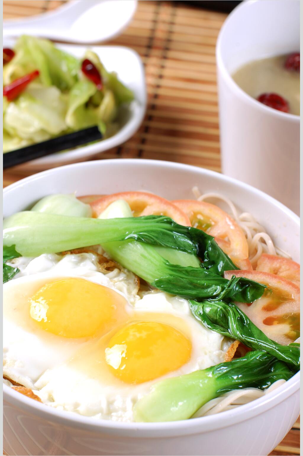 美味美食番茄煎蛋面图片素材