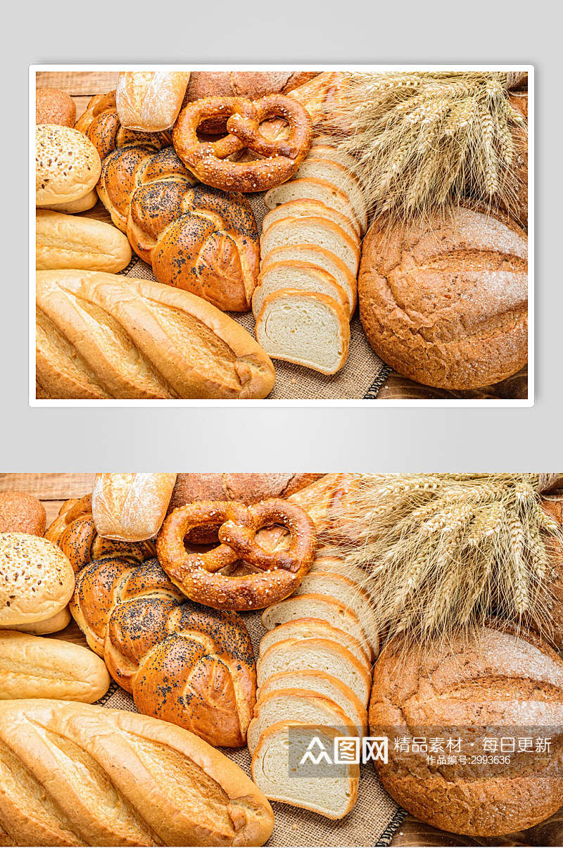招牌全麦面包食物摄影图片素材