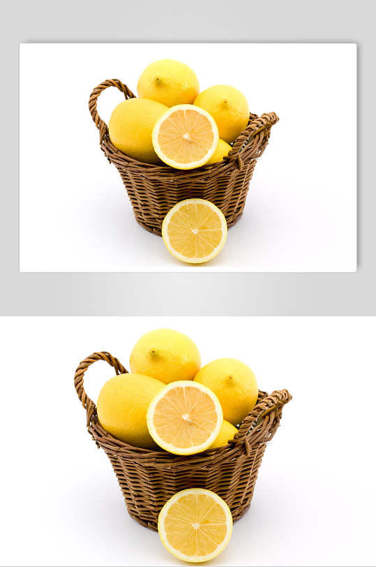 白底柠檬蔬菜水果食物图片