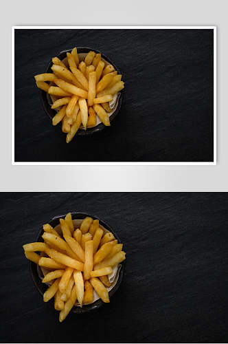 简约薯条汉堡食物高清图片