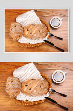咖啡烘焙面包摄影图片