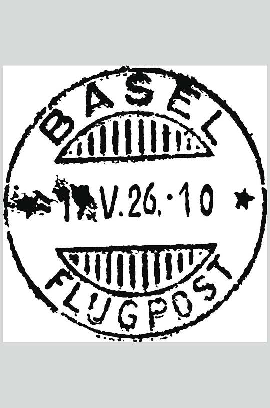 极简时间邮戳印章矢量素材