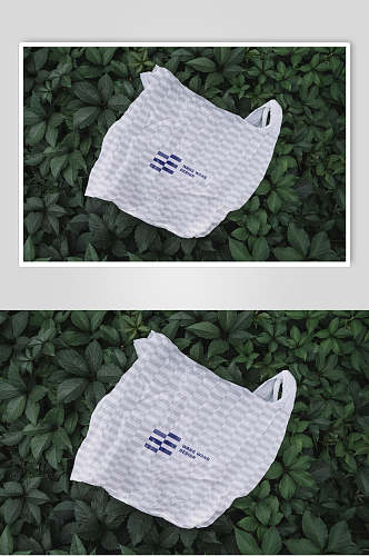 袋子植物立体创意塑料袋包装样机