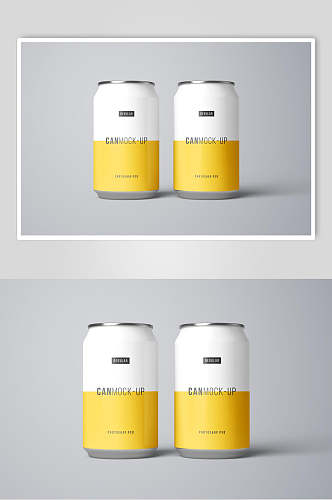 清新啤酒可乐易拉罐包装样机
