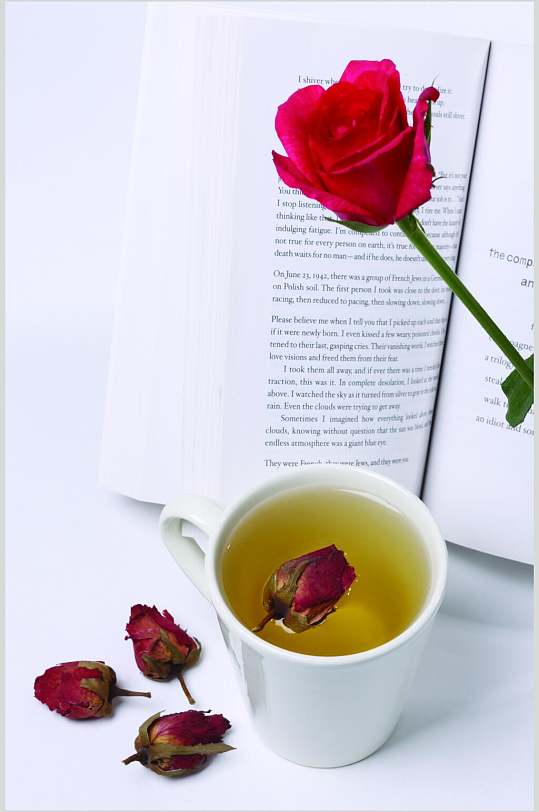 精粹高端玫瑰花茶摄影图