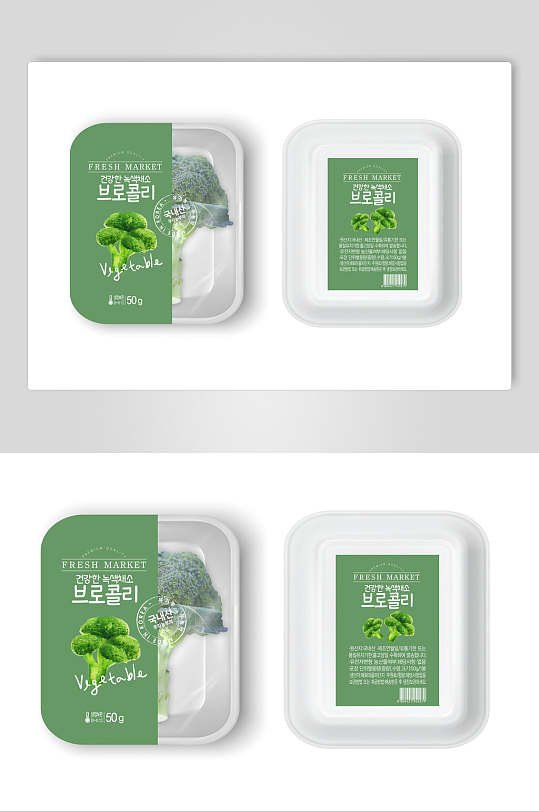 西蓝花农产品蔬菜包装样机