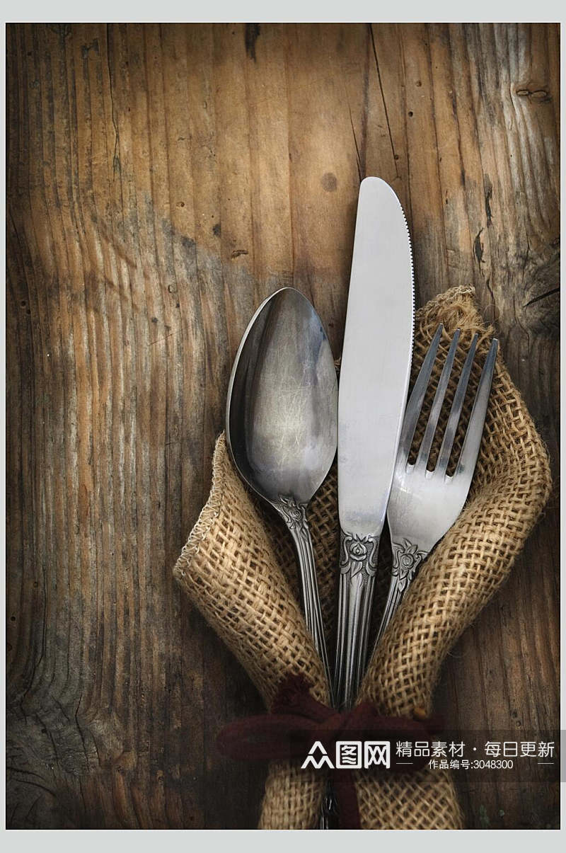 西餐刀叉厨房厨具美食料理图片素材