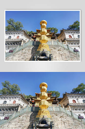 大气五台山寺庙建筑群图片