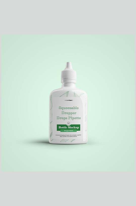 白色眼药水产品塑料瓶包装样机