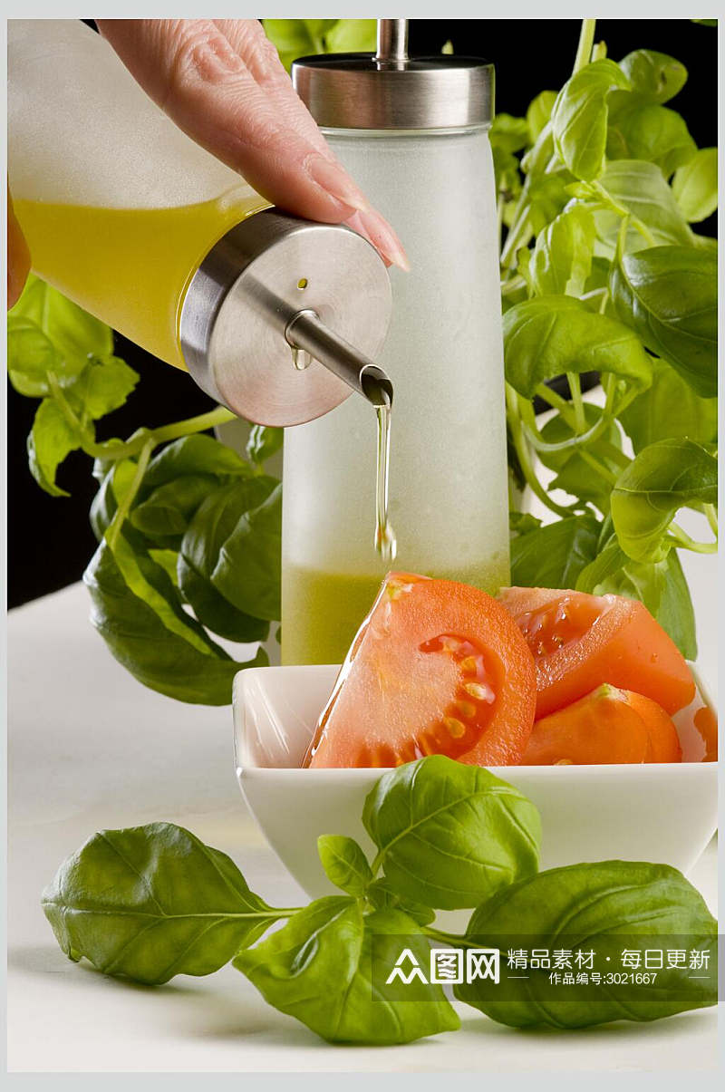 西红柿沙拉蔬菜水果食物图片素材