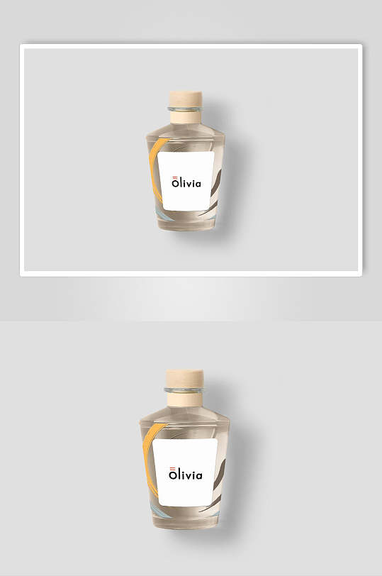 玻璃瓶香水品牌包装VI设计样机