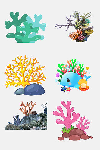 卡通珊瑚免抠设计素材
