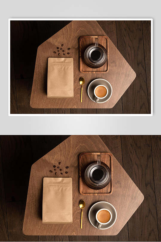 简约杯子盘子立体创意咖啡包装样机