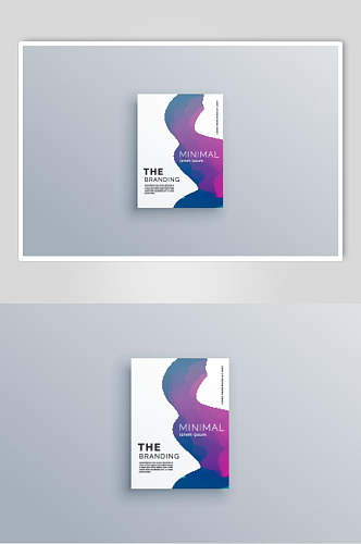 紫色渐变就简约画册封面设计矢量素材