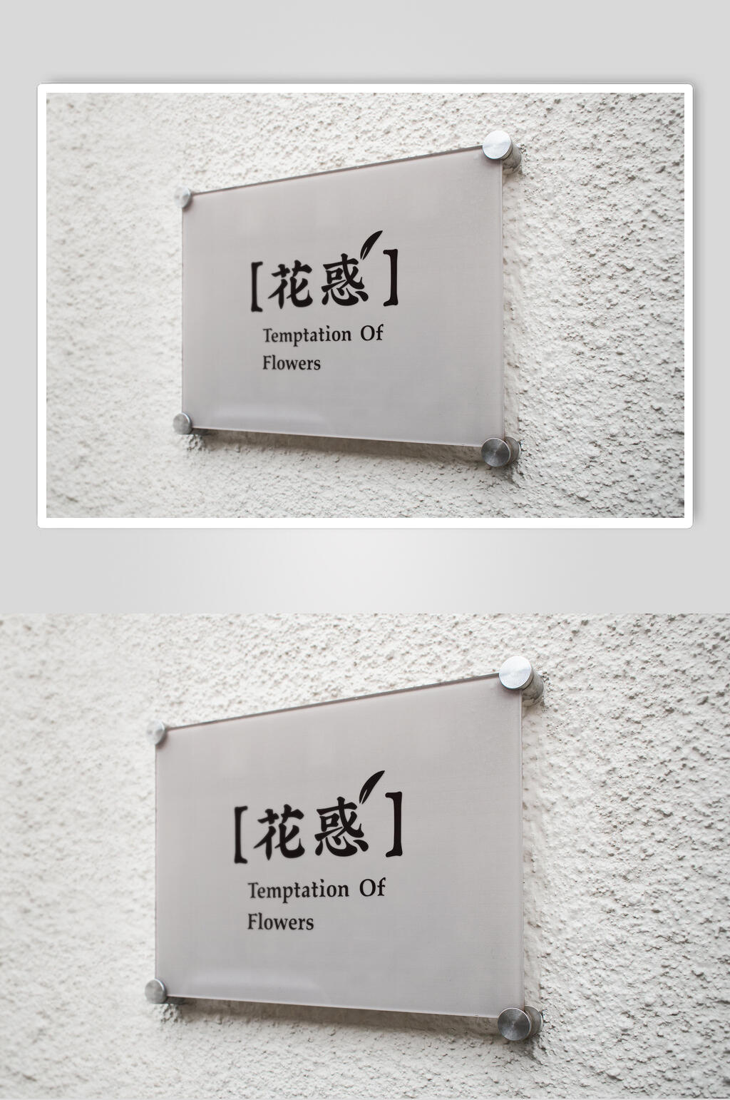 质感时尚亚克力标识牌logo样机素材