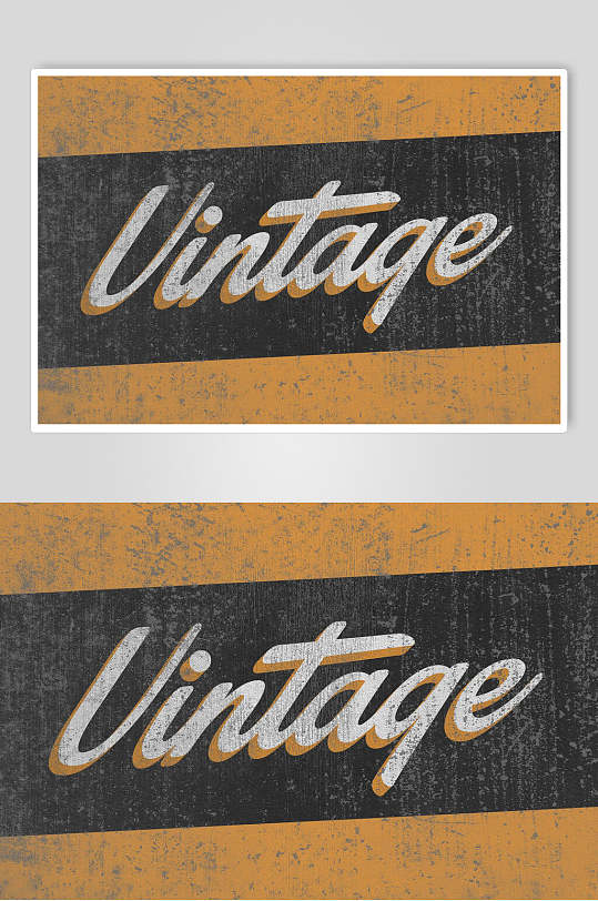 英文创意高端复古立体特效字素材