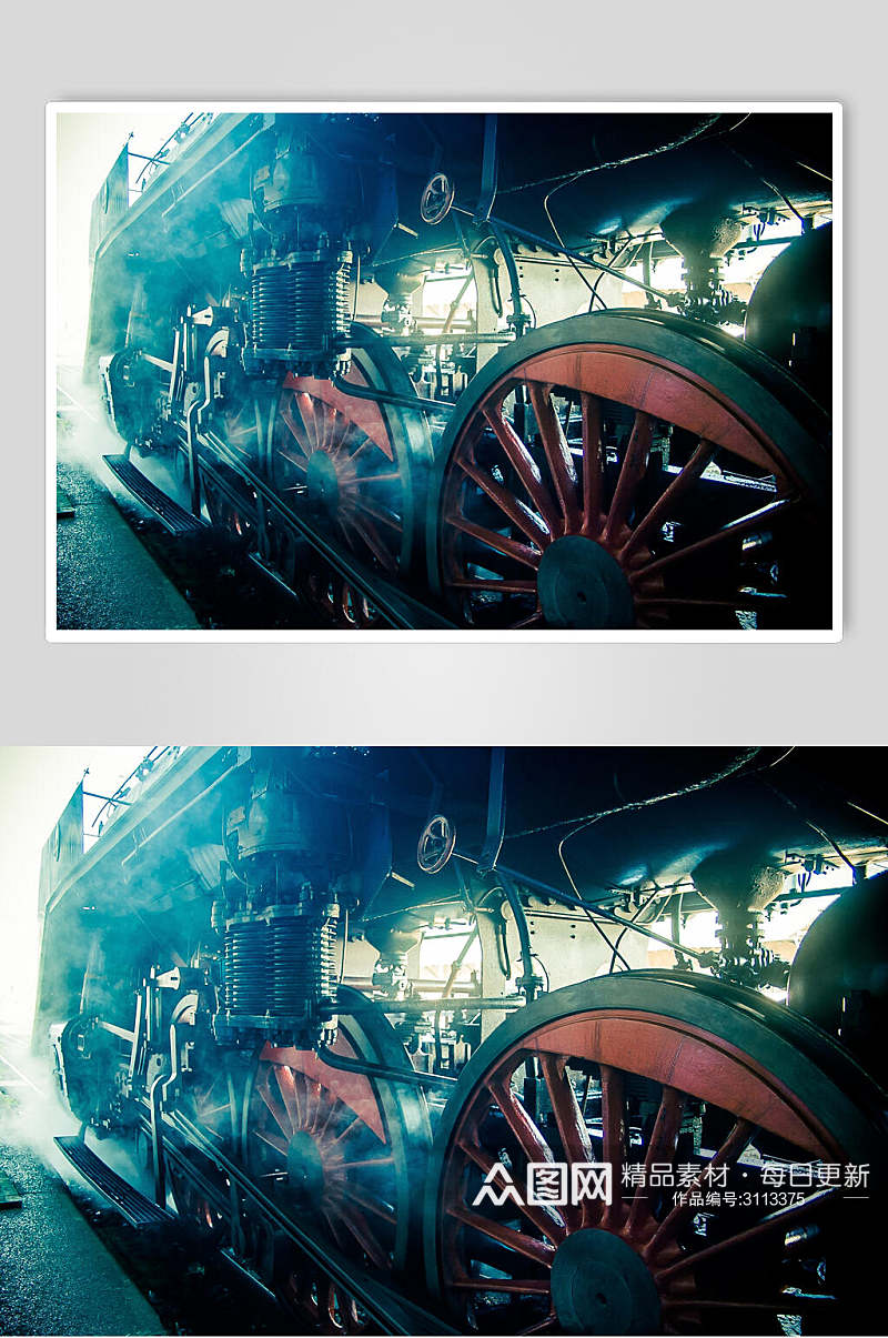 老蒸汽火车图片素材