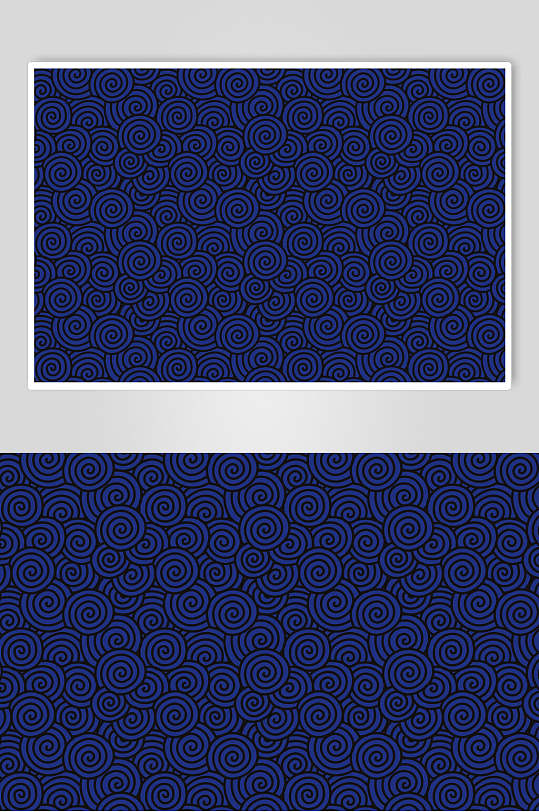 蓝色祥云中式纹理矢量素材