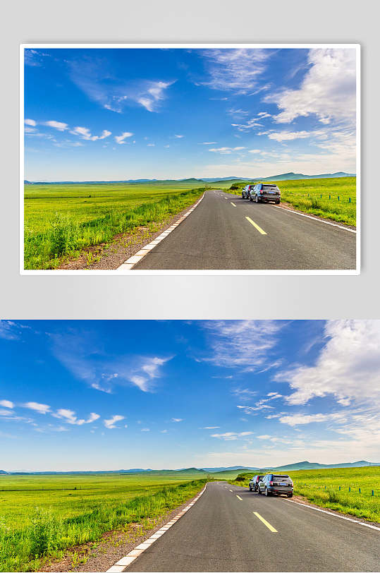 公路乌兰布统风景图片