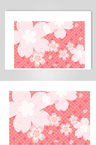 粉色水彩花卉背景矢量素材