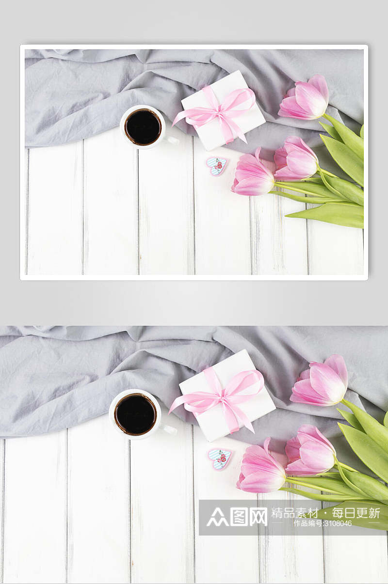 清新咖啡花卉花语花朵高清图片素材