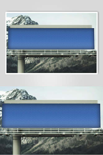 高速路桥上户外广告海报投放展示样机