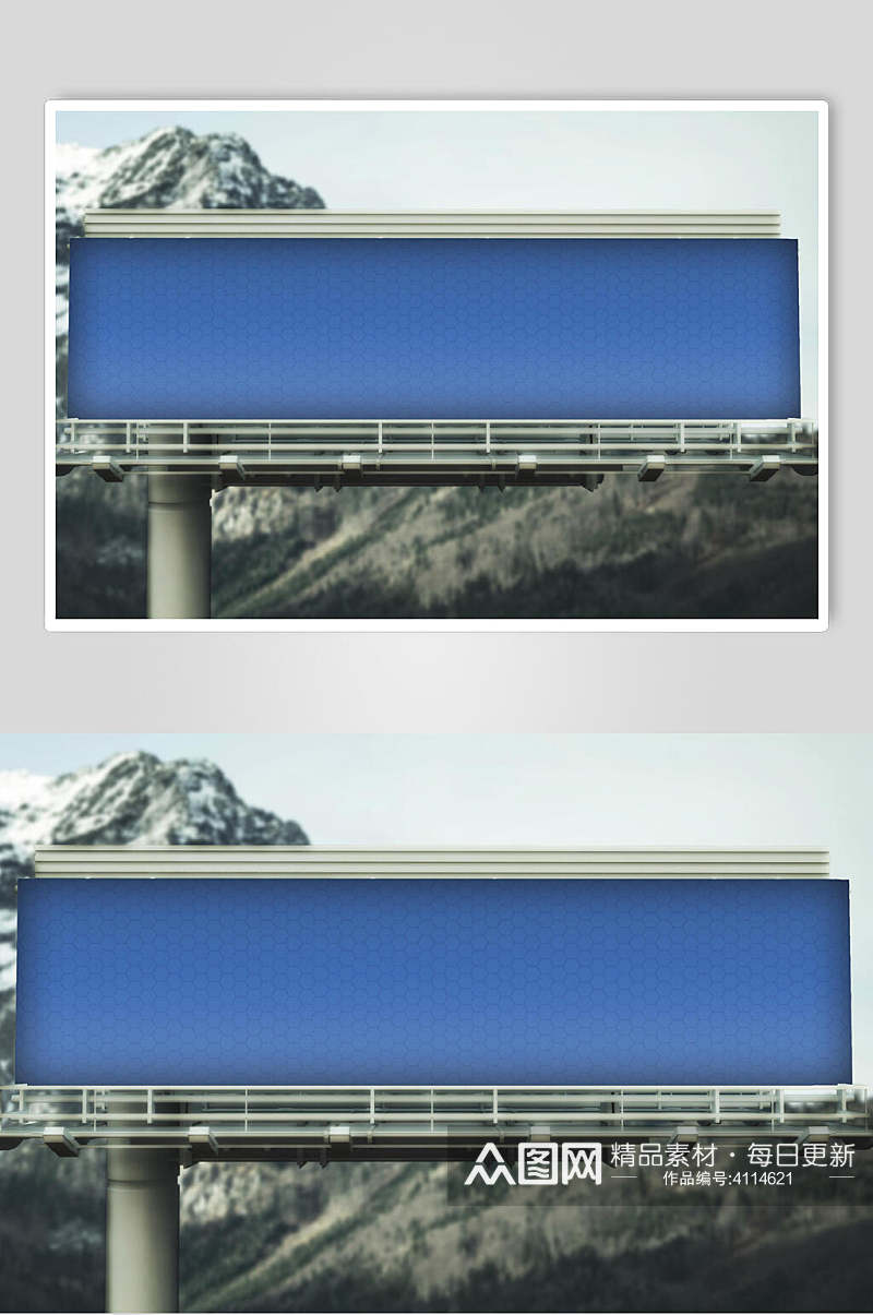 高速路桥上户外广告海报投放展示样机素材