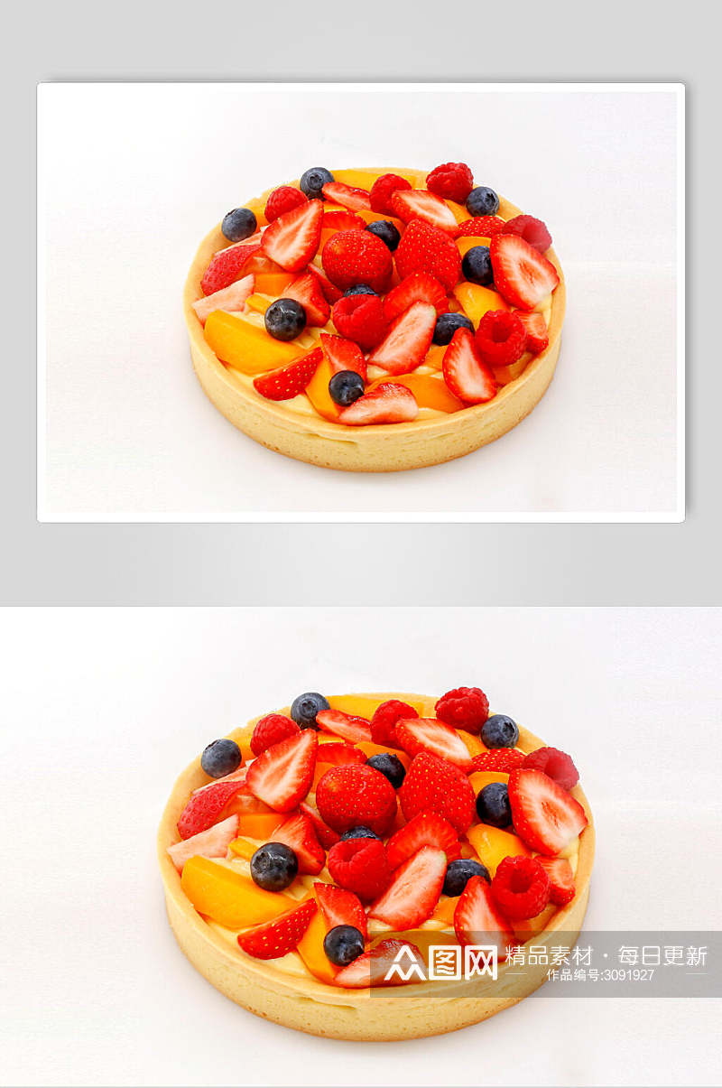 草莓慕斯蛋糕甜品图片素材