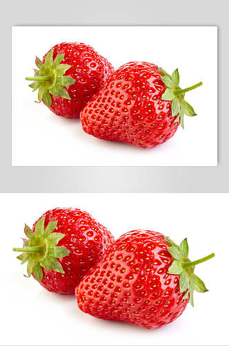 白底高清水果草莓高清图片