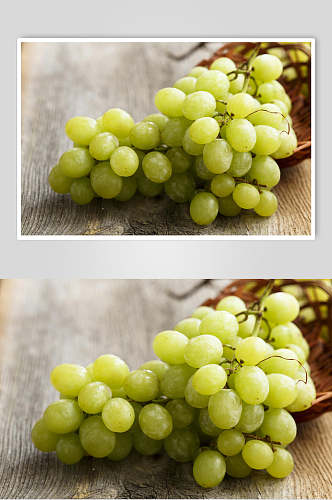 高清绿色美味水果葡萄食品图片