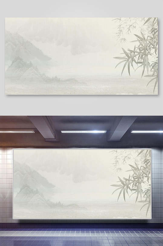 简约水墨唯美古风背景素材