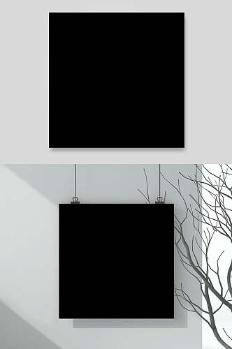 黑白树杈中国风图案背景矢量素材