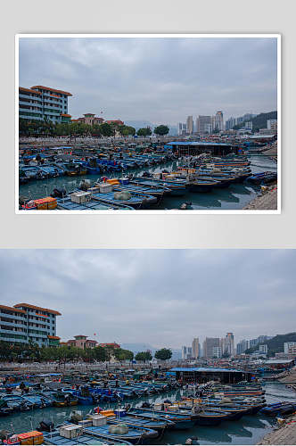 广东惠州大澳停靠的渔船图片